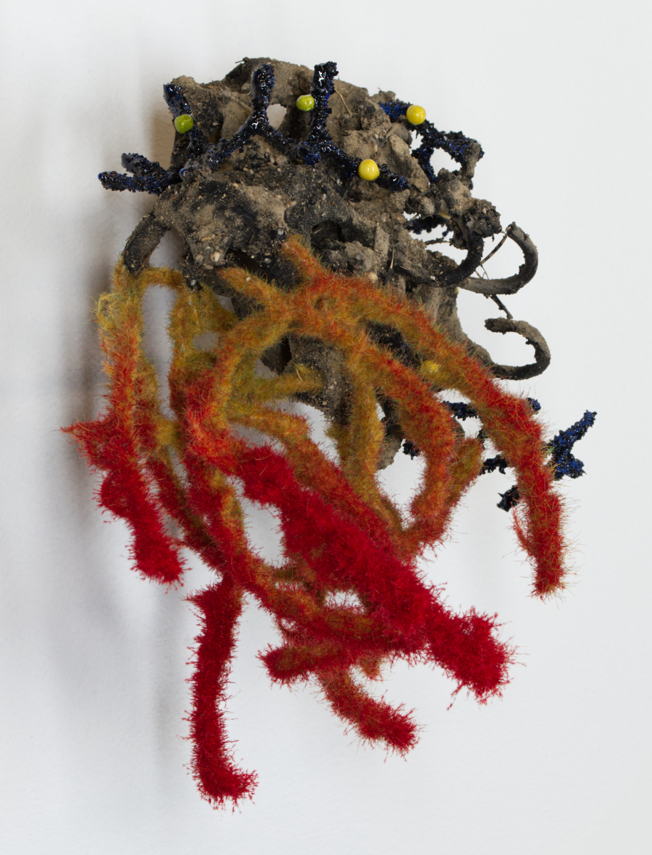 Ragged Robin, 2022: stoneware, steel wire, silicone, glass, nylon fiber, acrylic resin, pva, acrylic, acrylic paint, epoxy clay, water color, 12 inches x 17 inches x 9 inches